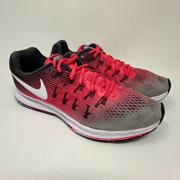 Nike Zoom Pegasus 33 Running Shoes Pink Grey Women's Size 9 - Picture 9 of 15